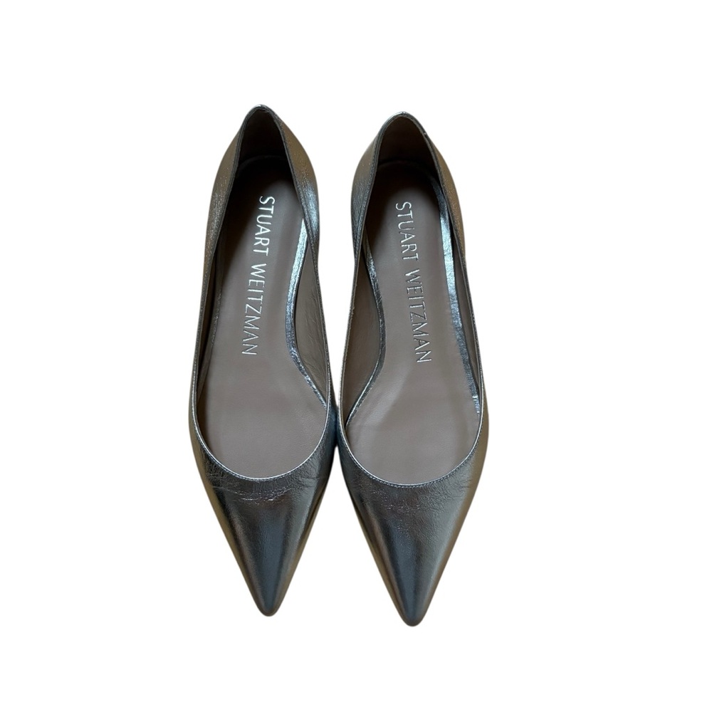 Stuart Weitzman Silver Flats Shoes Size 7